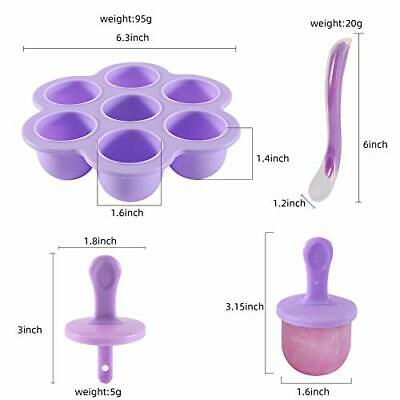 Silicone Popsicle Mold, Ice Pop Molds Maker, Storage Container for 1 Purple - Fresh Stock Dated February 2026