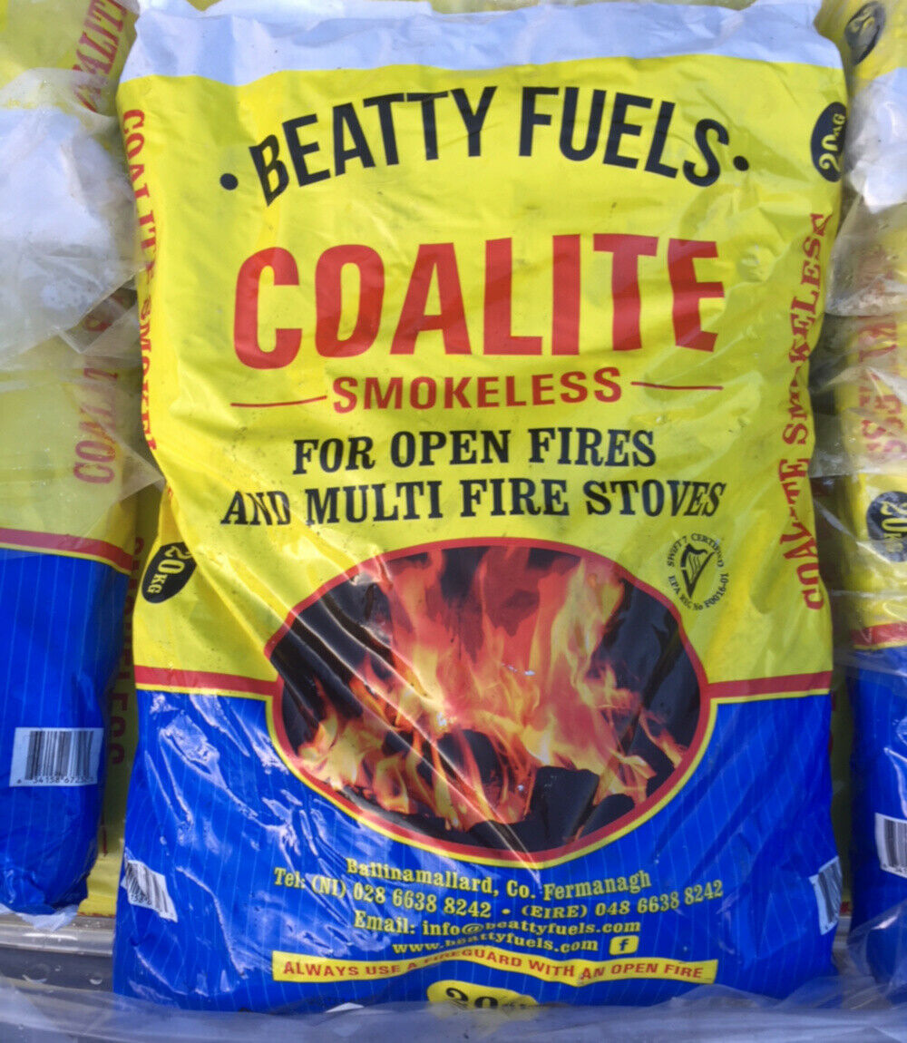 Smokeless Coal Fuel Coalite Ovals High Heat Low Ash Open Fires, Stoves, Ovens - Fresh Stock Dated December 2025