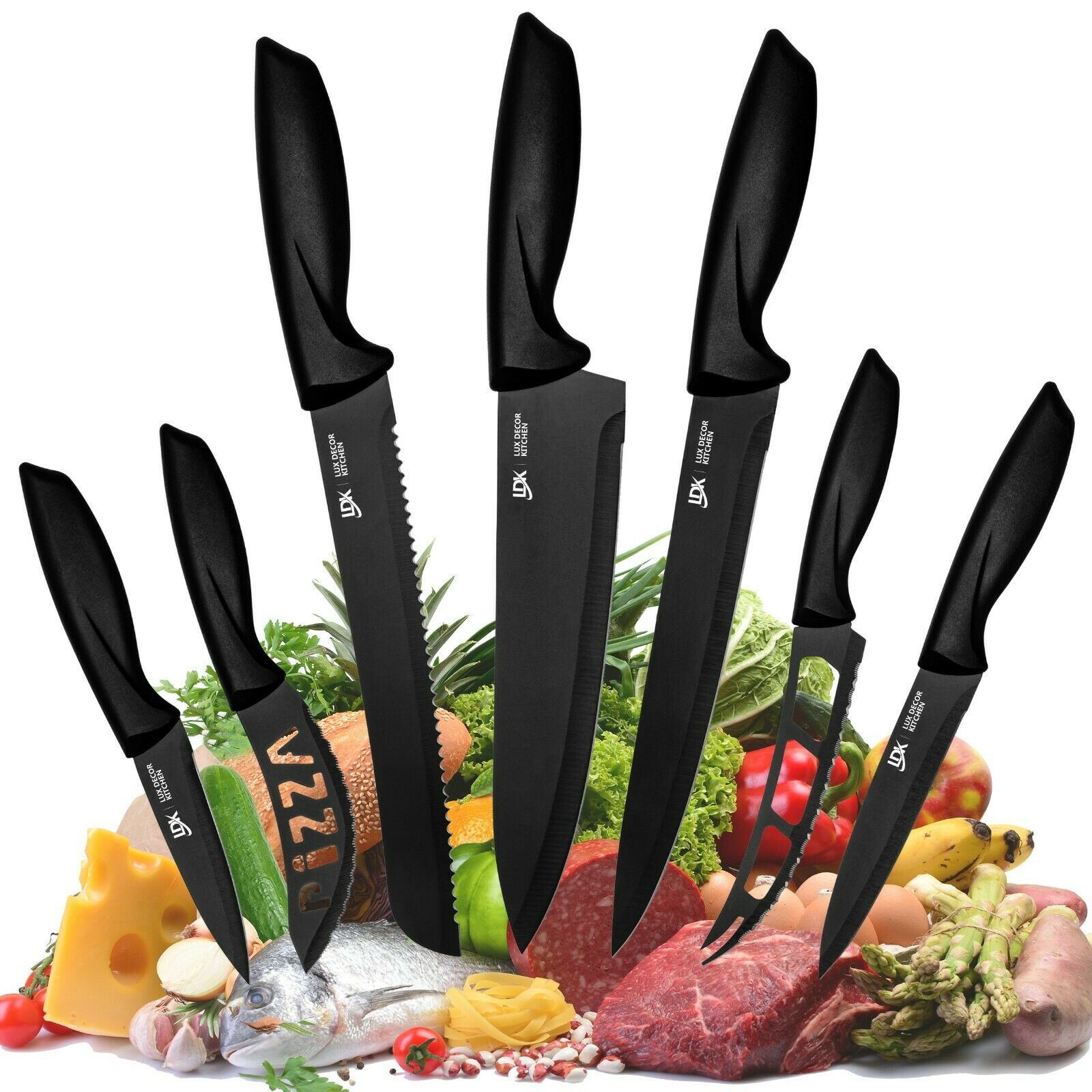 15 Piece Knife Set Serrated Stainless Steel For Kitchen Professional Chef Knives - Fresh Stock Dated December 2025