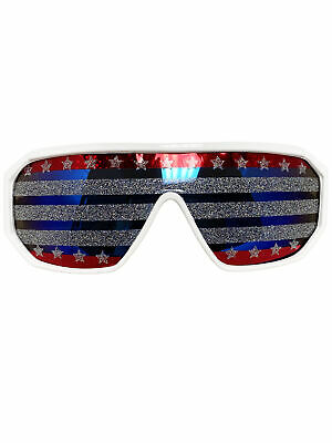 Macho Man American Flag Sunglasses Randy Savage Costume Wrestler Stars Stripes - Fresh Stock Dated February 2026