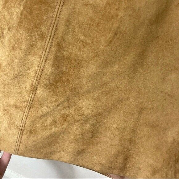 Vintage Maurizio Pecoraro 100% calfskin leather skirt women's size 6 midi italy - Fresh Stock Dated February 2026