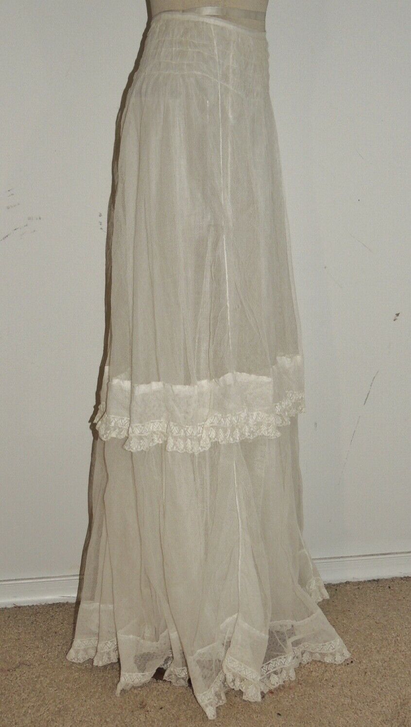 Edwardian White Skirt / Lace and Netting Sm - Fresh Stock Dated February 2026