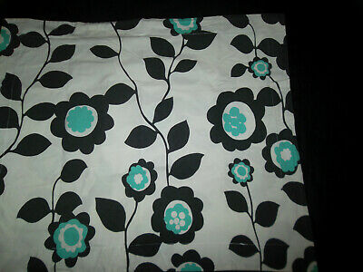 Pottery Barn Teen Nouveau Floral STD Pillow Sham Pair Black Pool Green White - Fresh Stock Dated December 2025