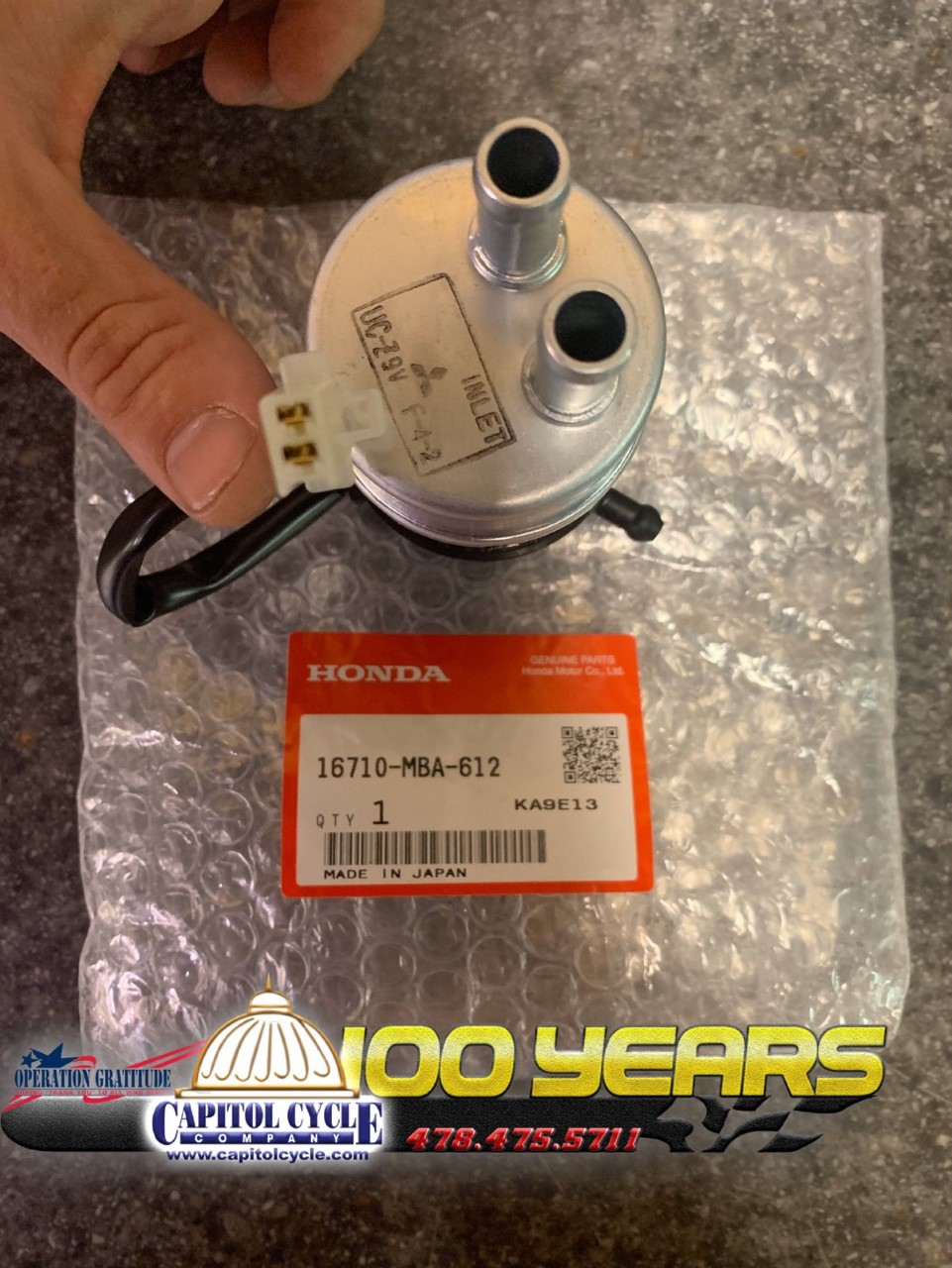 16710-MBA-612 Honda New Fuel Pump VT750 Shadow 750 VT750C CD CD2 CDA - Fresh Stock Dated February 2026