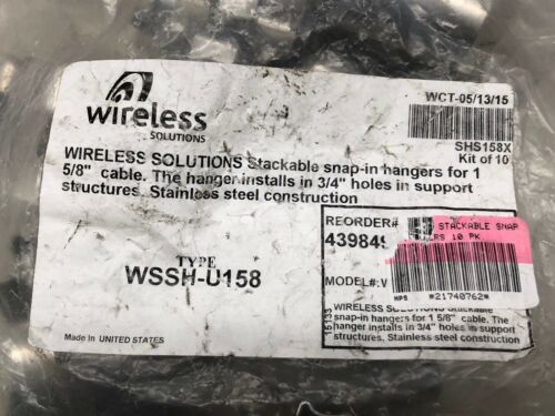 WIRELESS SOLUTIONS WSSH-U158 STACKABLE SNAP-IN HANGERS 1-5/8