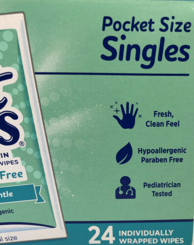 Wet Ones Wipes Extra Gentle Hand Wipes 1ea 24 Count Singles-SHIPS SAME BUS DAY - Fresh Stock Dated February 2026