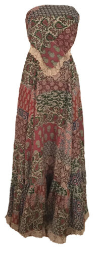 Vtg 70’s J.M. Tattoo Of California~Dress Kerchief Top Maxi Skirt 4/6 Hippie Rare - Fresh Stock Dated February 2026