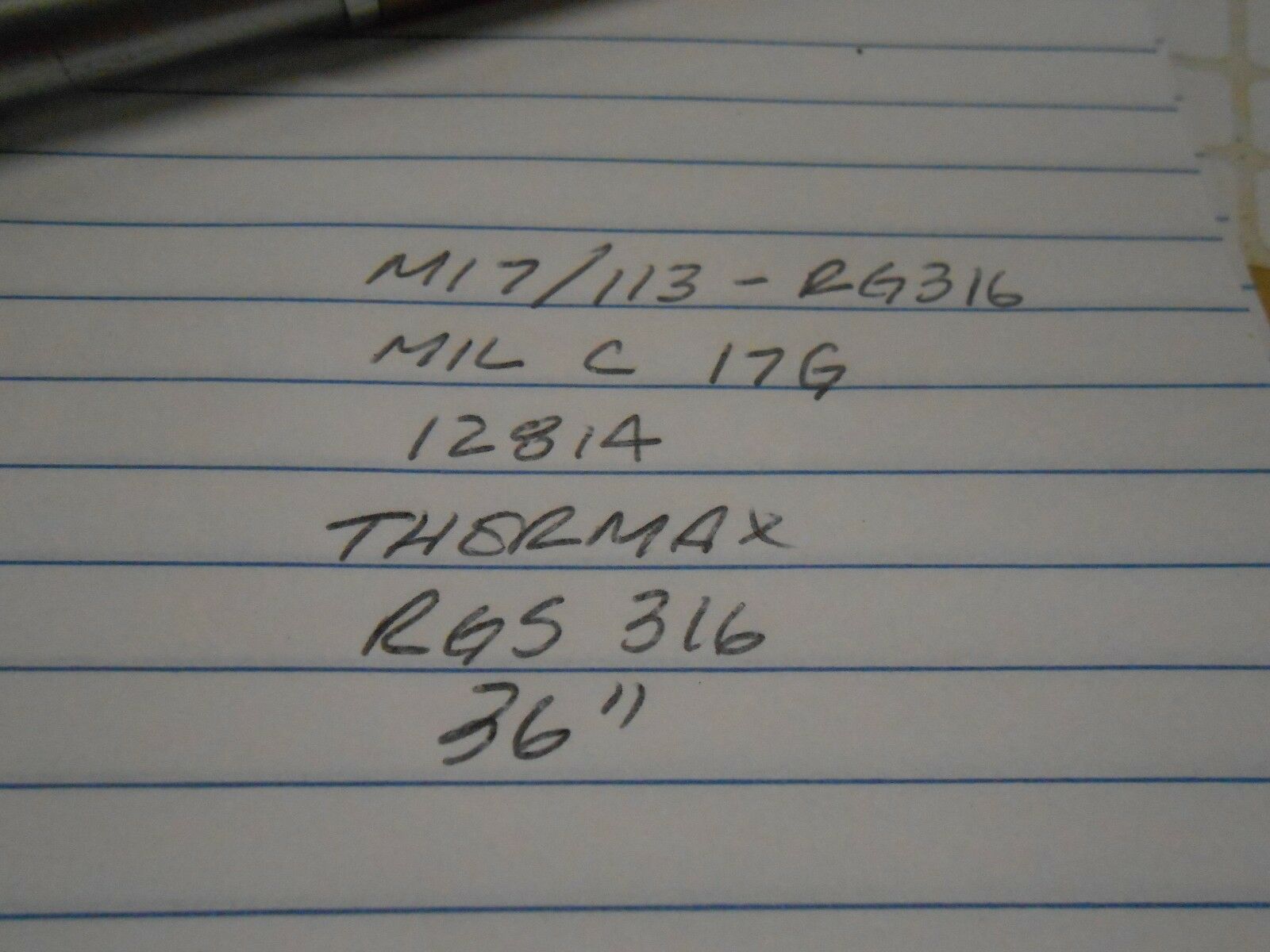 Thermax RF Type SMC Ended Cables Quantity 5 -  36