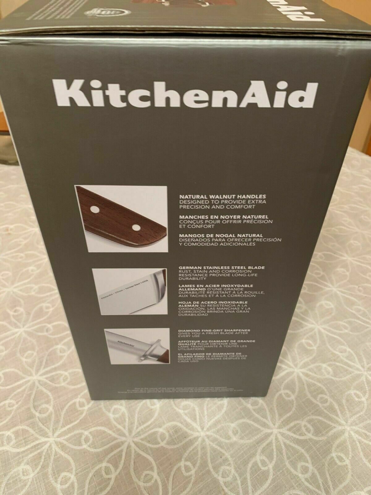 KitchenAid Forged Architect Series 11-Piece Knife Block Set Acacia KKFWO11WN - Fresh Stock Dated December 2025