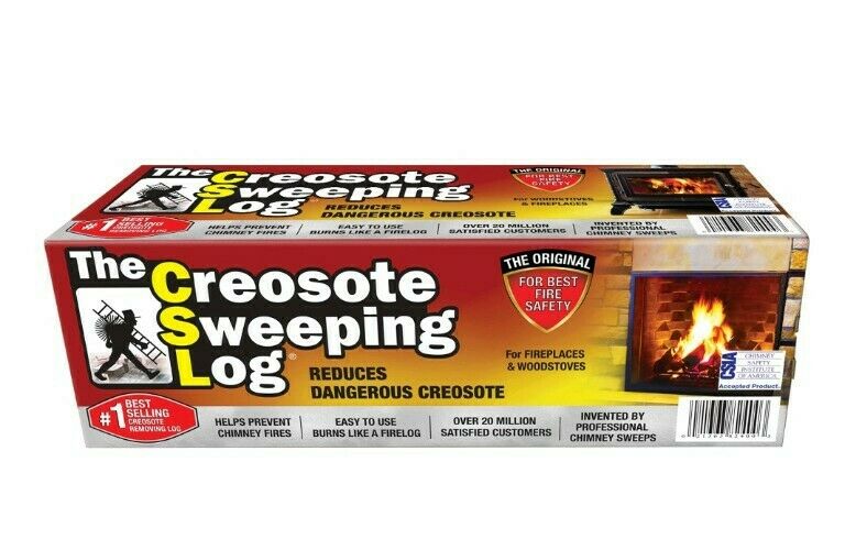 Creosote Sweeping Log Fireplace/ Woodstove/ Chimney Cleaner  PACK OF 2 - Fresh Stock Dated December 2025