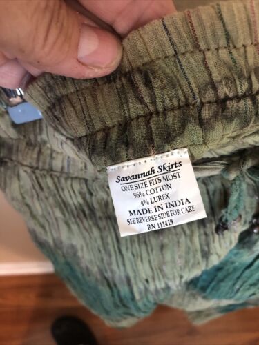 Vintage Green Skirt Maxi Bohemian Gypsie Pheasant - Fresh Stock Dated February 2026