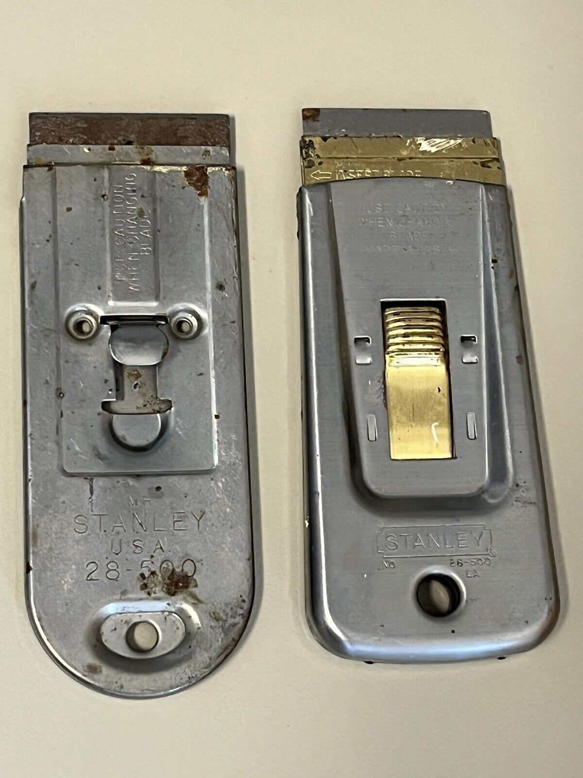 Stanley 28-500 Razor Blade Scraper Lot Of 2 - Fresh Stock Dated February 2026