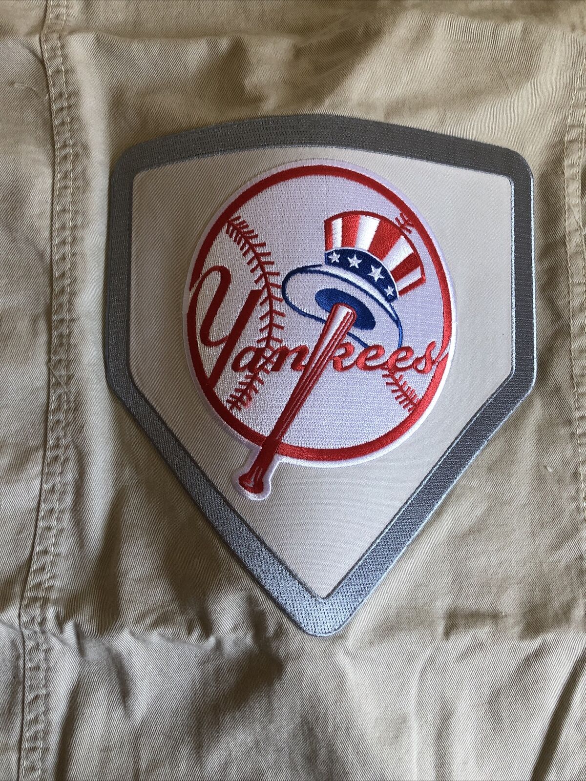 Pottery Barn Teen MLB Patch Sham YANKEES Beige Rivets NWT - Fresh Stock Dated December 2025
