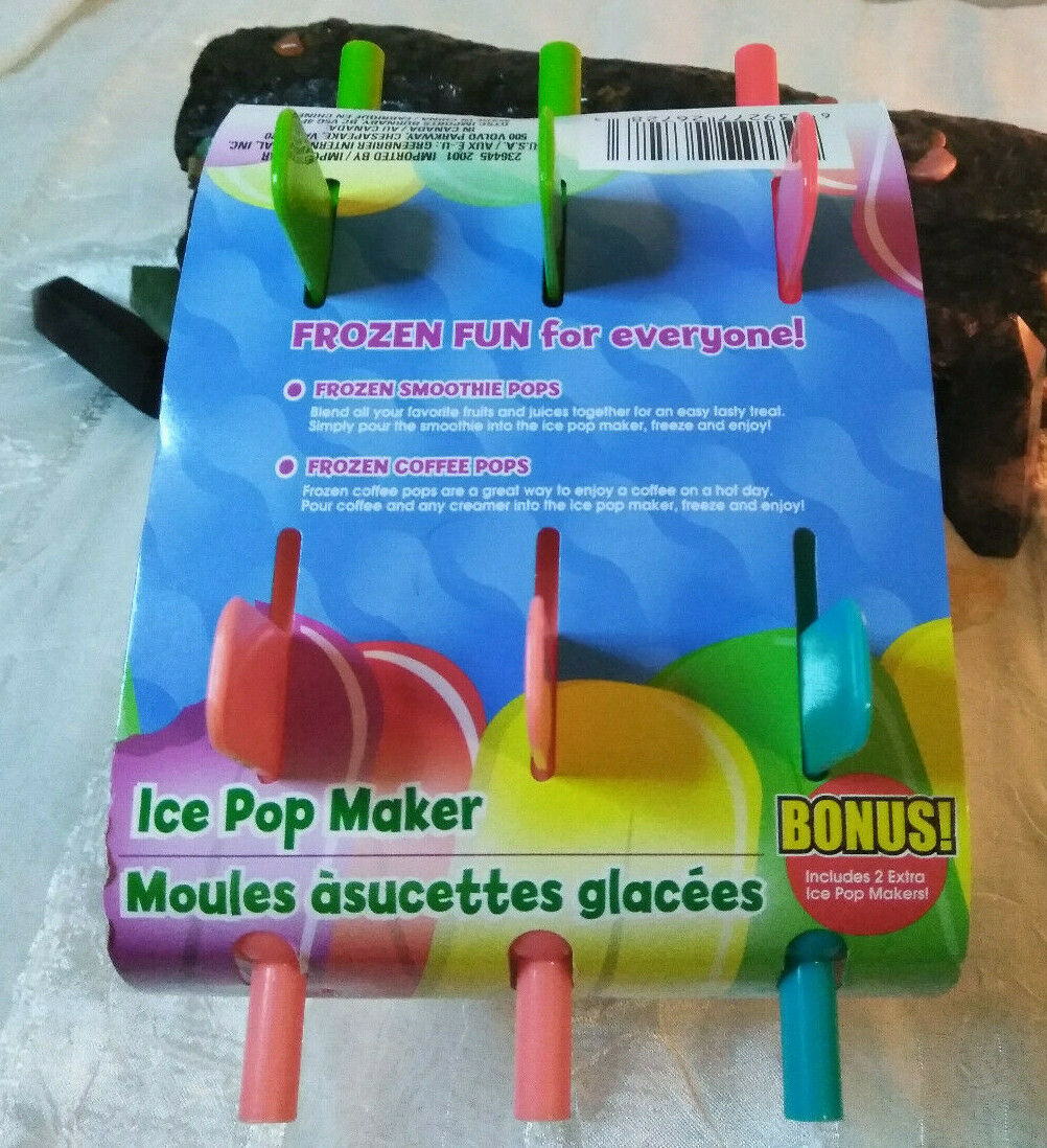 Ice Pop Molds Set of Six Great for Ice Smoothie Coffee Pops Make Healthy Snacks - Fresh Stock Dated February 2026