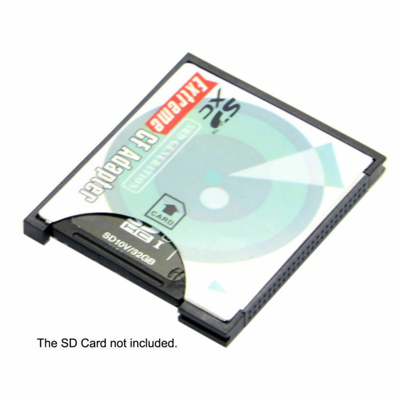 Cablecc SDHC SDXC SD to CF Compact Flash Memory Card Adapter Reader for Camera - Fresh Stock Dated February 2026