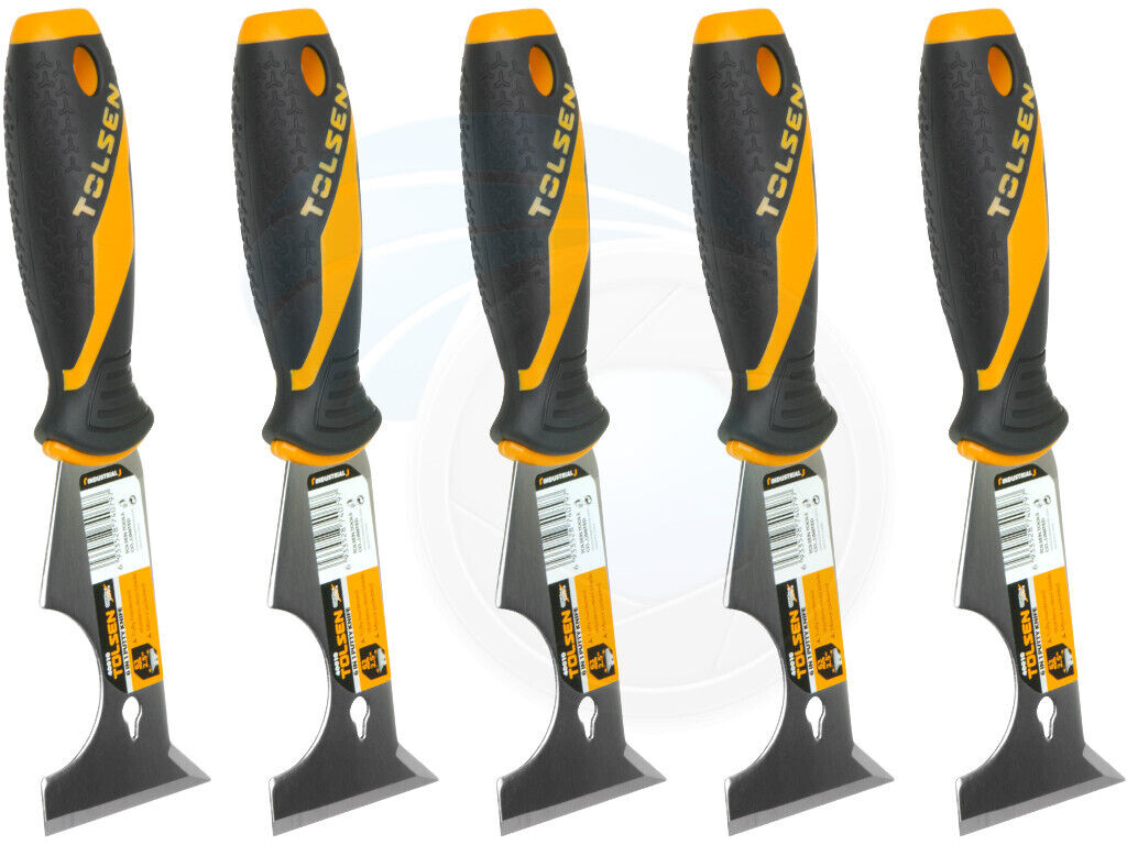 5pcs 6in1 2.5in Putty Knife Scraper Paint Roller Cleaner Rubber Handle - Fresh Stock Dated February 2026