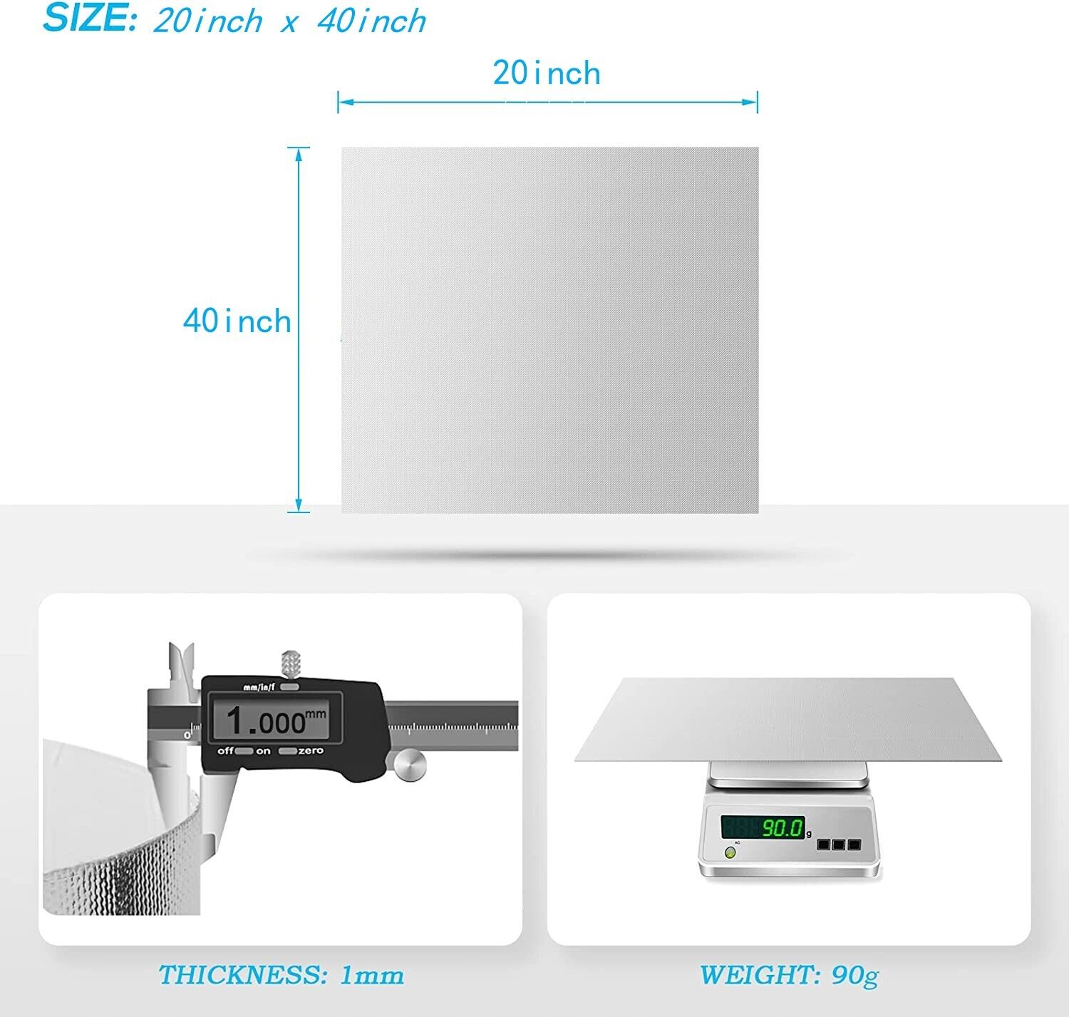 Backed Aluminized Self Adhesive 20''X40’'Thermal Insulation High Temp Protection - Fresh Stock Dated February 2026