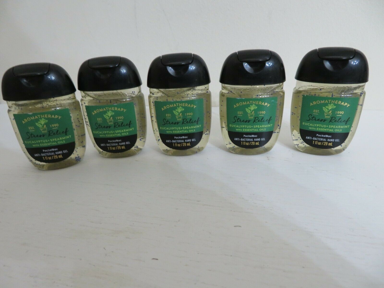 BATH & BODY WORKS AROMATHERAPY STRESS RELIEF HAND SANITIZER  POCKETBAC X 5 NEW - Fresh Stock Dated December 2025