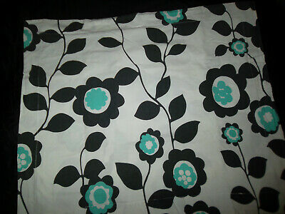 Pottery Barn Teen Nouveau Floral STD Pillow Sham Pair Black Pool Green White - Fresh Stock Dated December 2025