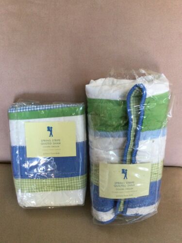Pottery Barn Kids Spring Stripe Quilted Euro Sham NIP - Fresh Stock Dated December 2025