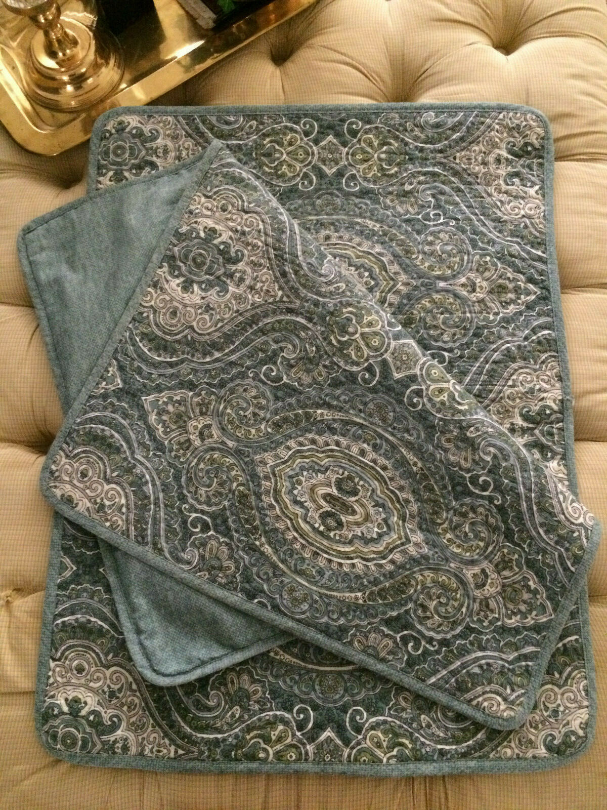 Tommy Bahama Quilted Paisley Standard Shams - Set of 2 - Fresh Stock Dated December 2025