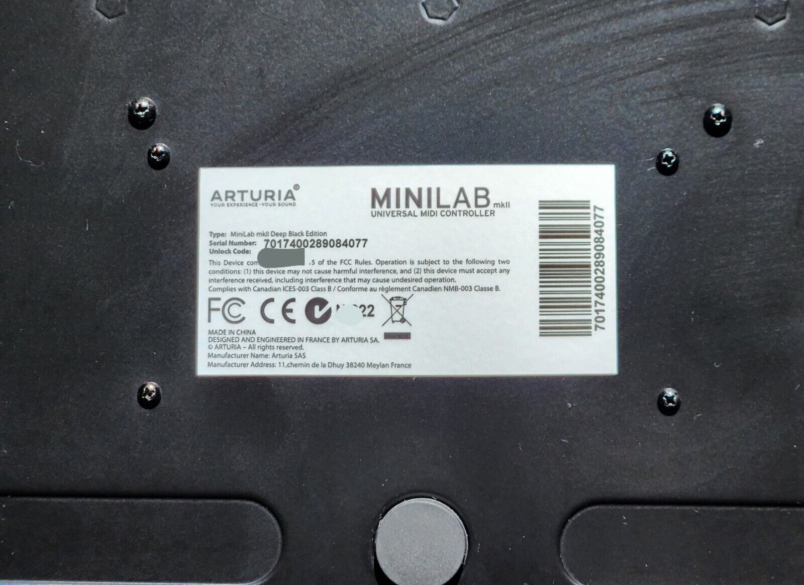 Arturia MiniLab Mk II 25-Key Controller - Black - Tested, Used - Fresh Stock Dated February 2026