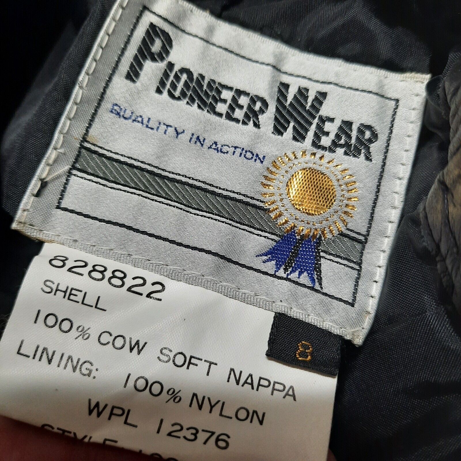 New With Tag! Vintage Pioneer Wear Western Black Leather Maxi Skirt Size 8 - Fresh Stock Dated March 2026