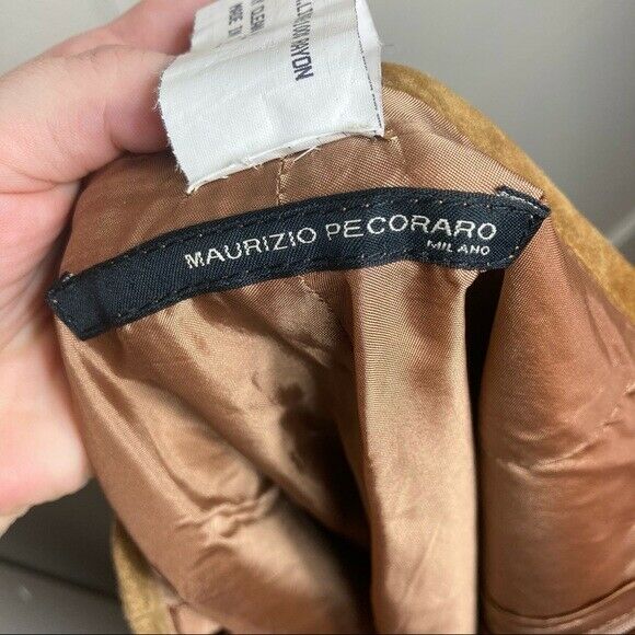 Vintage Maurizio Pecoraro 100% calfskin leather skirt women's size 6 midi italy - Fresh Stock Dated February 2026