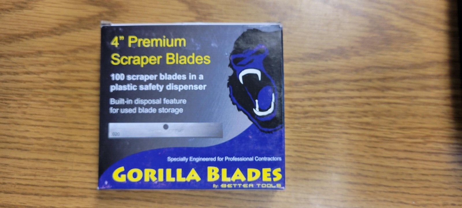 Gorilla Razor Scraper Blade 4 inch - Fresh Stock Dated February 2026