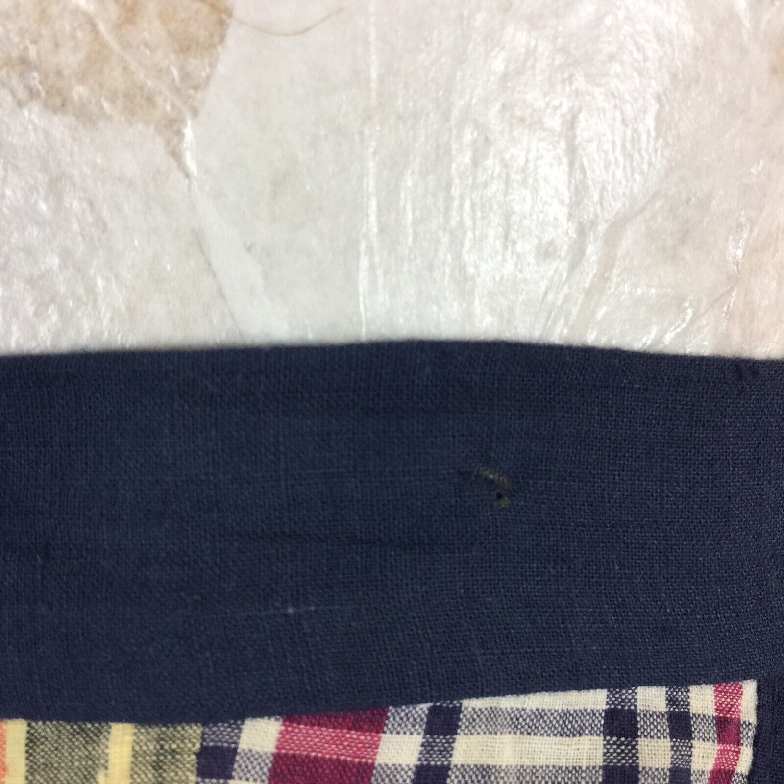 Vintage Patchwork Maxi Circle Skirt size M Plaids Checks Navy waist 28 length 44 - Fresh Stock Dated March 2026