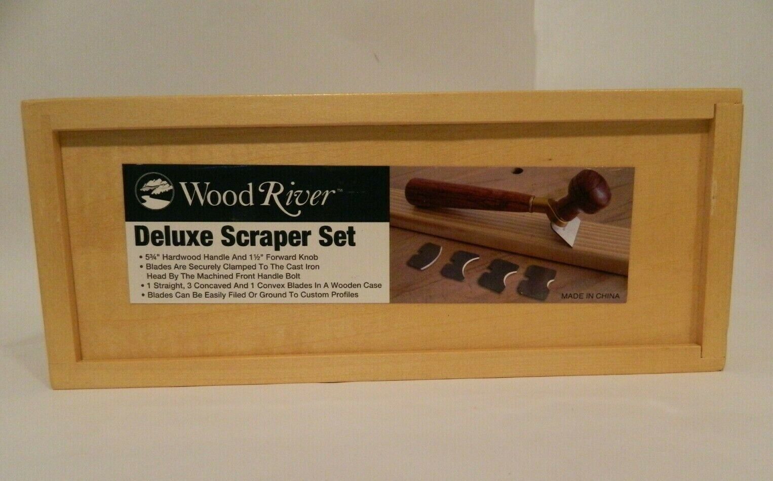 WoodRiver, Deluxe Scraper Set, Unused Open Box original packaging - Fresh Stock Dated February 2026
