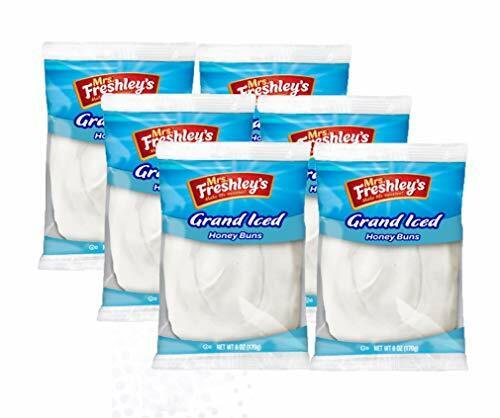 Mrs. Freshley's Grand White Iced Honey Buns, Individually Packaged, 6 oz (6-C... - Fresh Stock Dated February 2026