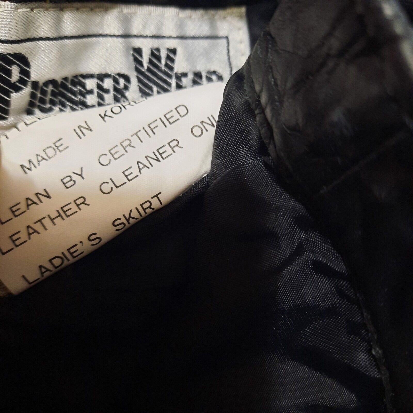 New With Tag! Vintage Pioneer Wear Western Black Leather Maxi Skirt Size 8 - Fresh Stock Dated March 2026