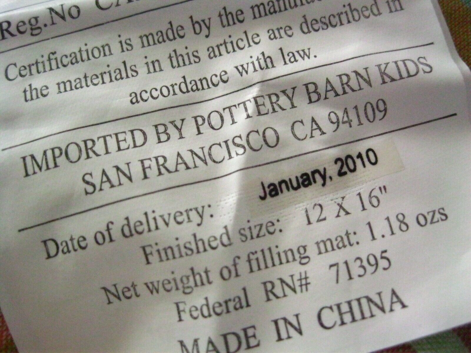 NWT Pottery Barn Patchwork Madras Plaid Sham Quilted 12x16