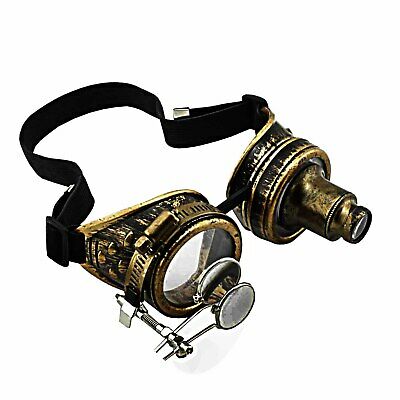 Cosplay Vintage Victorian Ocular Steampunk Goggles Glasses Welding Cyber Gothic - Fresh Stock Dated February 2026