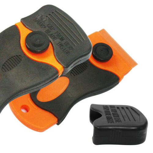 100 Pcs Plastic Razor Blades and Razor Scraper Double Edged Sticker Removal Tool - Fresh Stock Dated December 2025