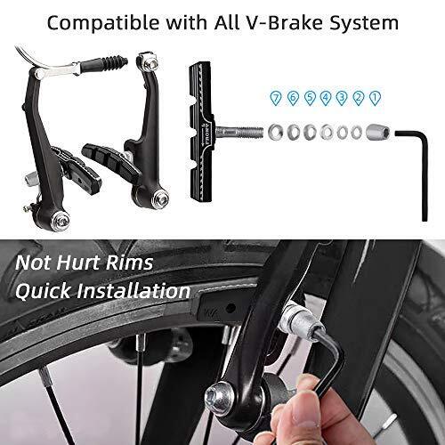 Hapleby 4PCS Premium Bike Brake Pads, Professional Mountain and Road Bicycle V-B - Fresh Stock Dated February 2026