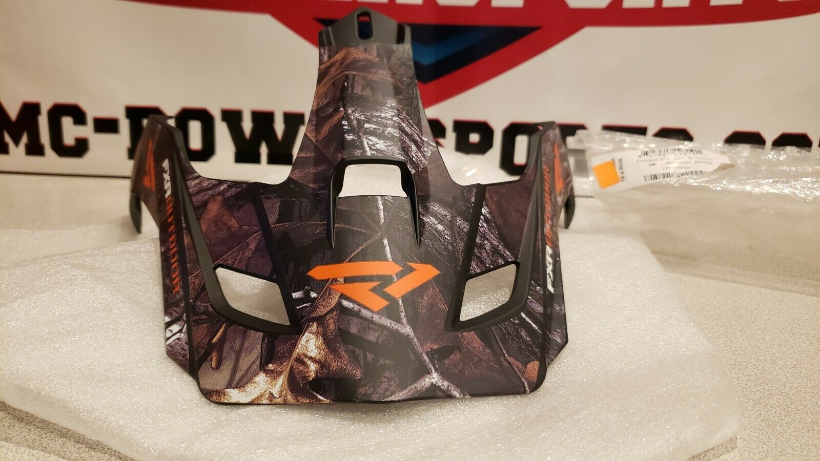 FXR Racing Torque X Squadron Helmet Top Visor/Peak / Realtree / Orange Matte - Fresh Stock Dated February 2026