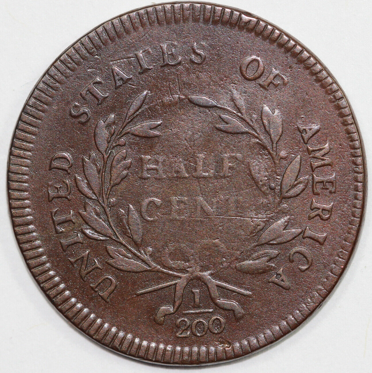 1795 1/2c C-6a Plain Edge No Pole Liberty Cap Half Cent - Fresh Stock Dated December 2025