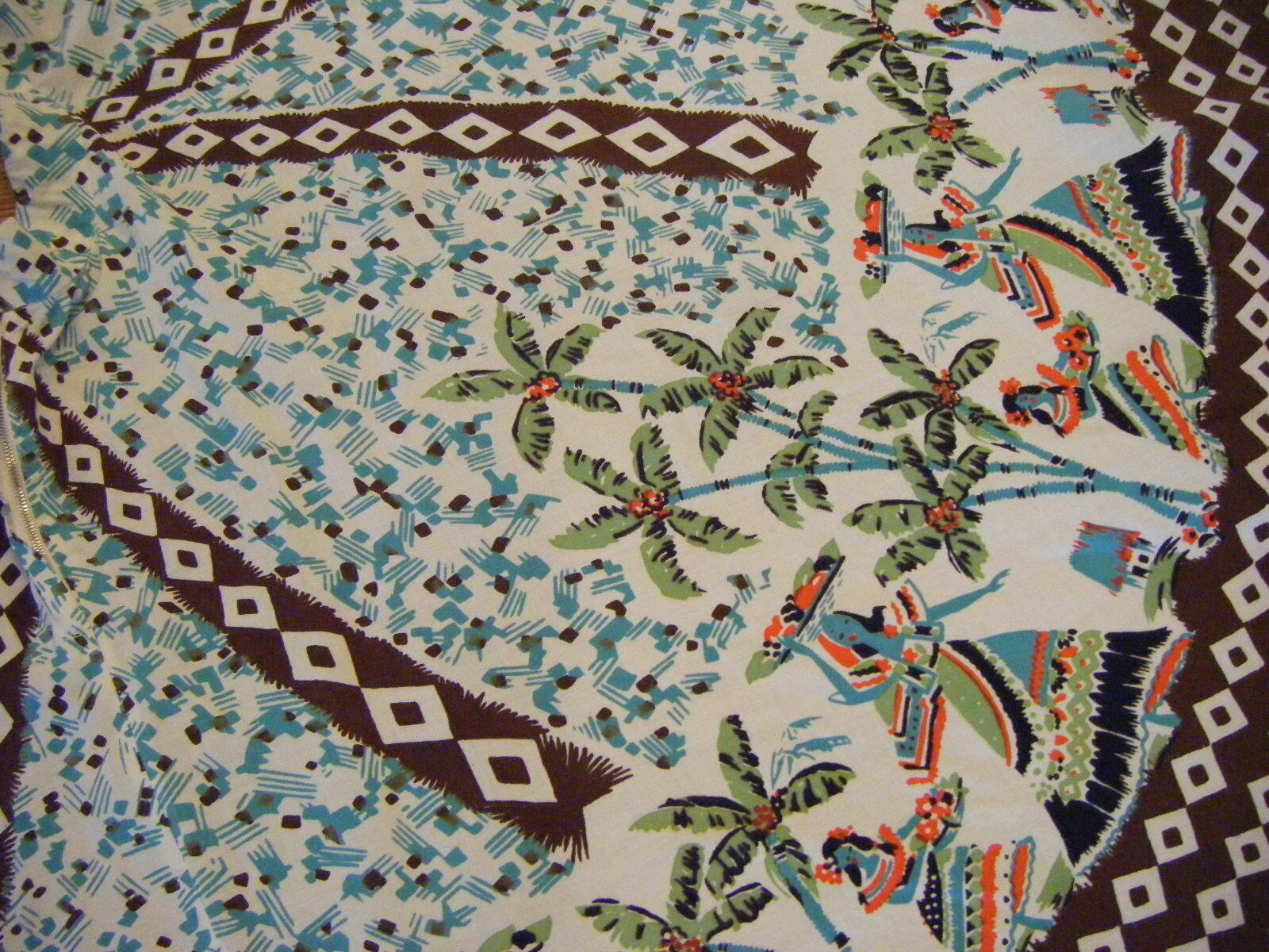 AXLER ORIGINALS Vtg 50s Novelty Printed Full Circle Skirt-Waist 22