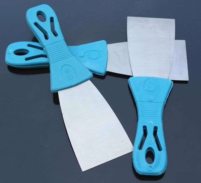 2 PCS Stainless Steel Flexible Scraper Putty Joint Drywall Knife Rubber Handle - Fresh Stock Dated February 2026
