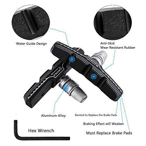 Hapleby 4PCS Premium Bike Brake Pads, Professional Mountain and Road Bicycle V-B - Fresh Stock Dated February 2026