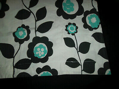 Pottery Barn Teen Nouveau Floral STD Pillow Sham Pair Black Pool Green White - Fresh Stock Dated December 2025