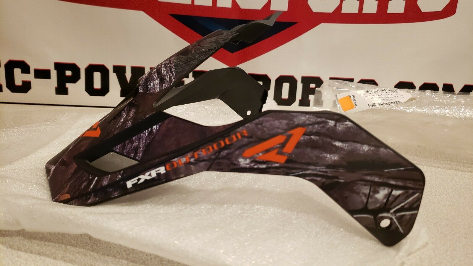 FXR Racing Torque X Squadron Helmet Top Visor/Peak / Realtree / Orange Matte - Fresh Stock Dated February 2026
