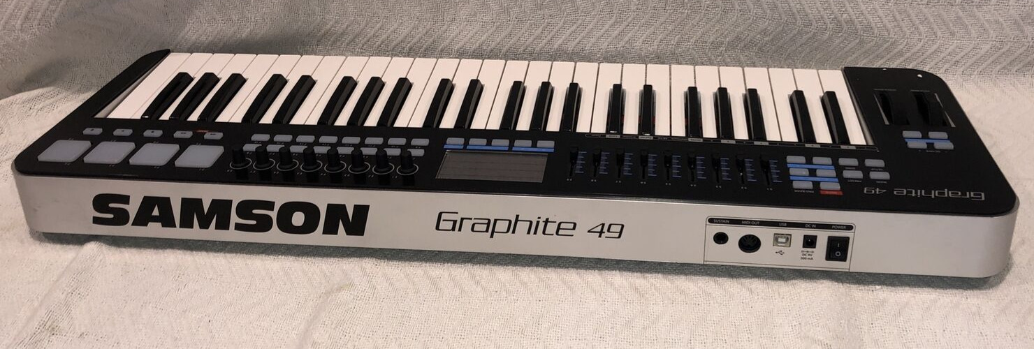 Samson Graphite 49 Key USB MIDI DJ Keyboard Controller After Touch No Power Cord - Fresh Stock Dated February 2026