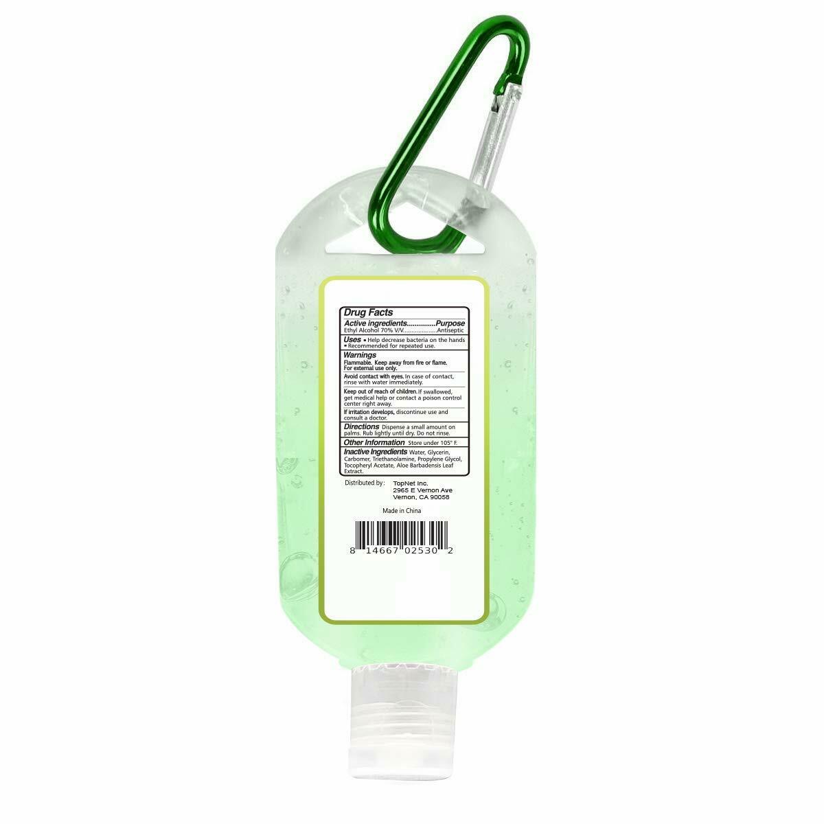Hand Sanitizer Liquid Gel 6 Pack Pocket 1.8 Fluid Oz Green Apple Scent HSG100026 - Fresh Stock Dated February 2026