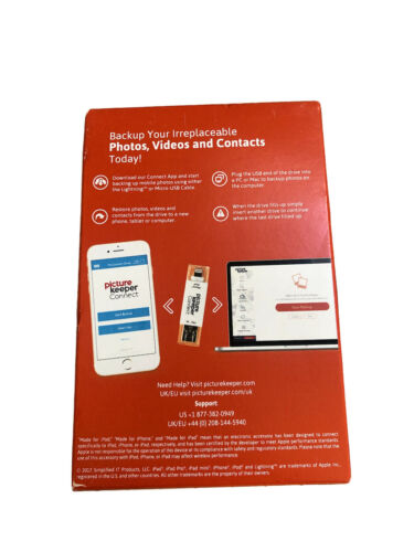 Picture Keeper Connect 16GB Apple iPhone iOS / Android Photo Storage Flash Drive - Fresh Stock Dated February 2026