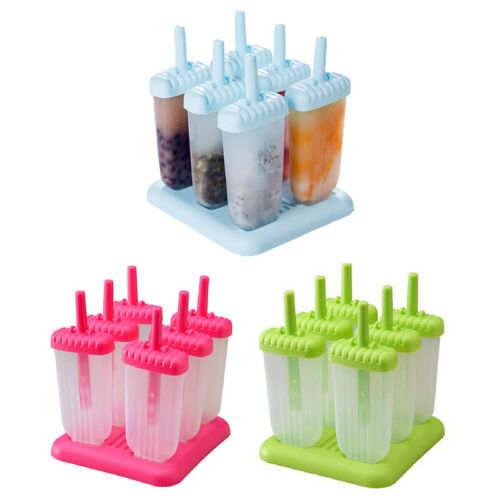 6 Pieces/Set Popsicle Molds Ice Cream Maker BPA Free Ice Cream ToolsB CF - Fresh Stock Dated December 2025