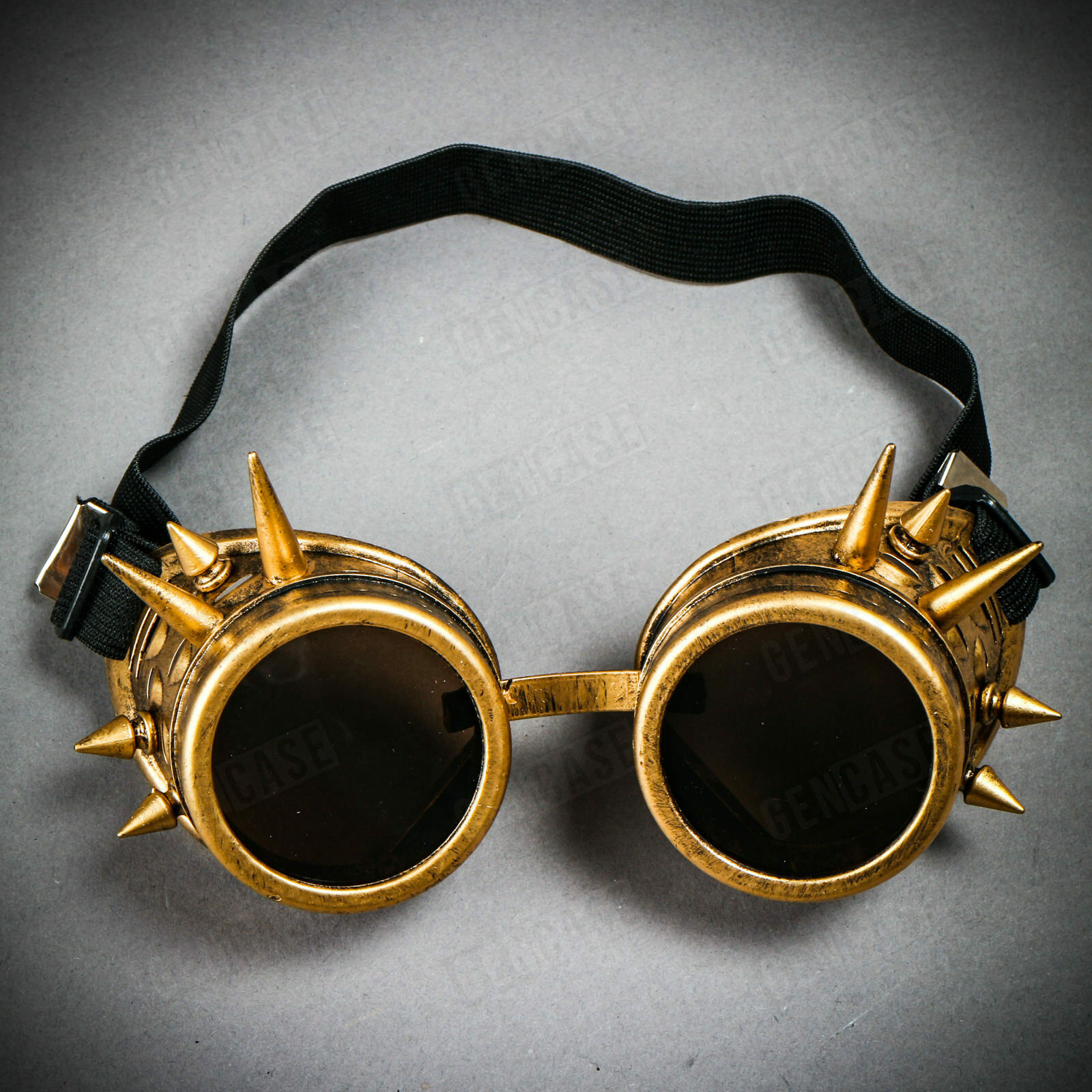 Halloween Steampunk Spikes Goggles Realistic Cosplay Distress Glasses Welding - Fresh Stock Dated February 2026