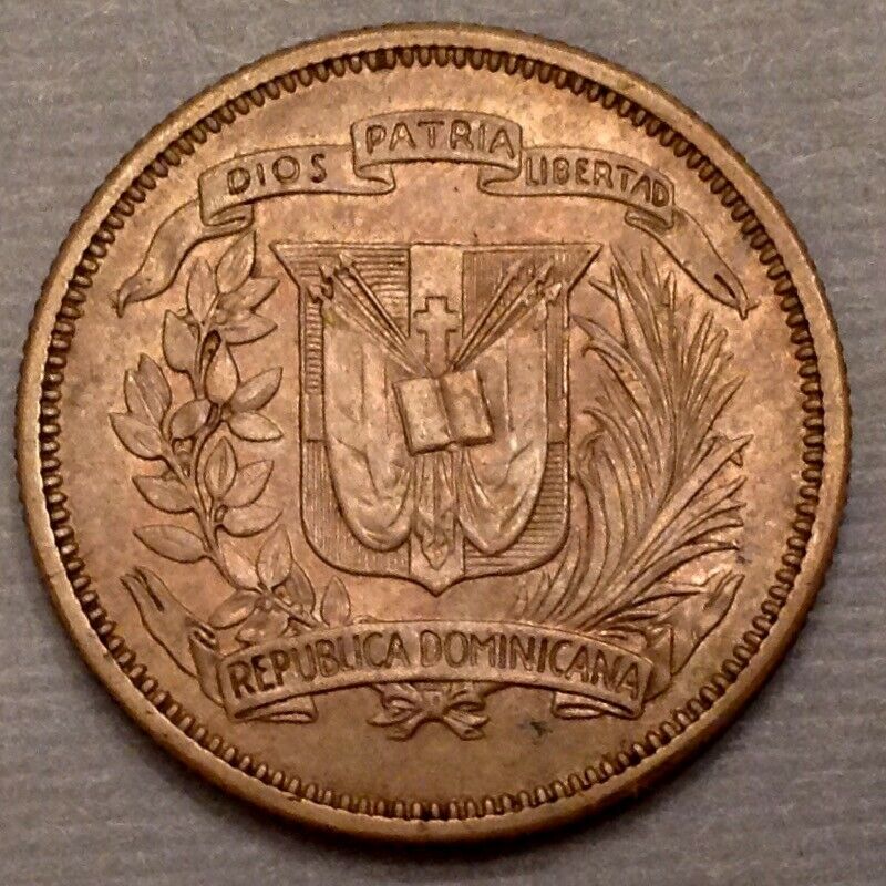 - Scarce 1939  Dominican Republic 25 Centavos / 25 Cents - Key Date - Fresh Stock Dated December 2025
